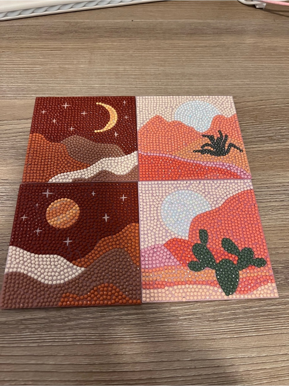 Boho Desert Diamond Art Coaster Set – Set of 4
